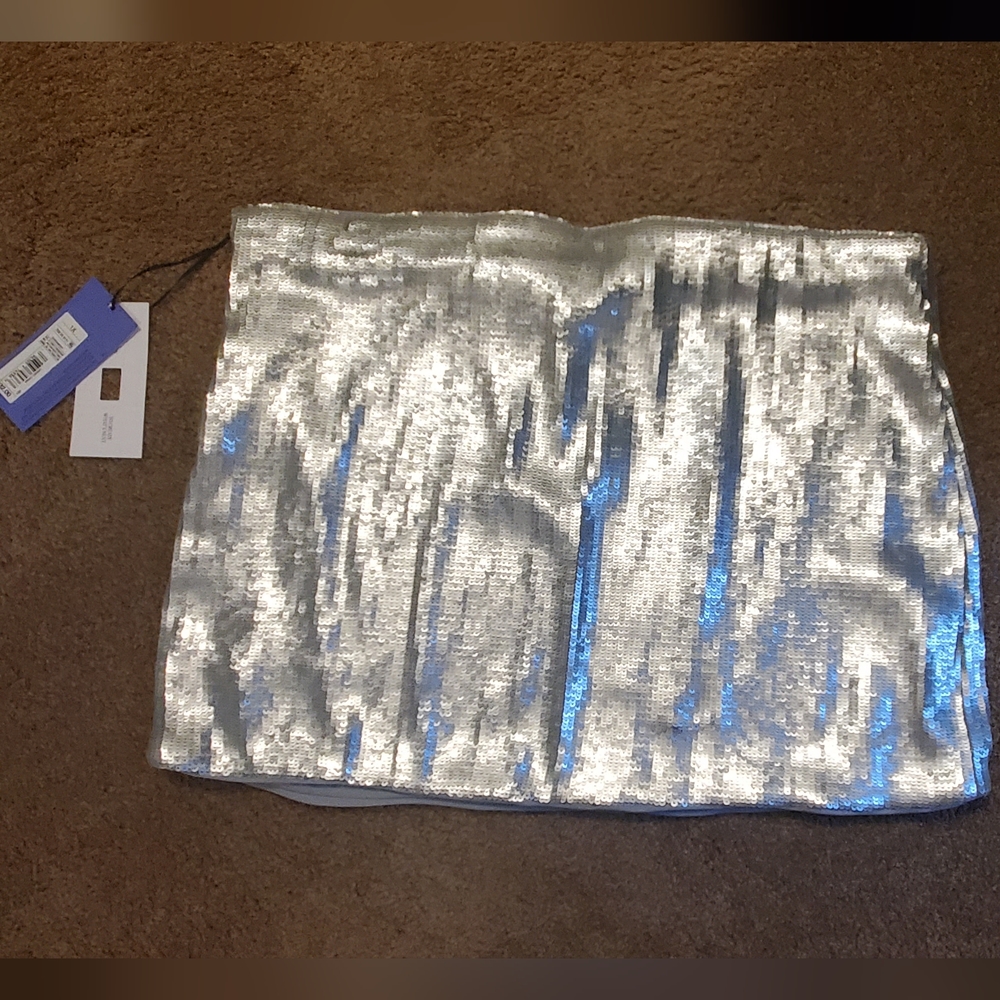 NWT silver sequin skirt